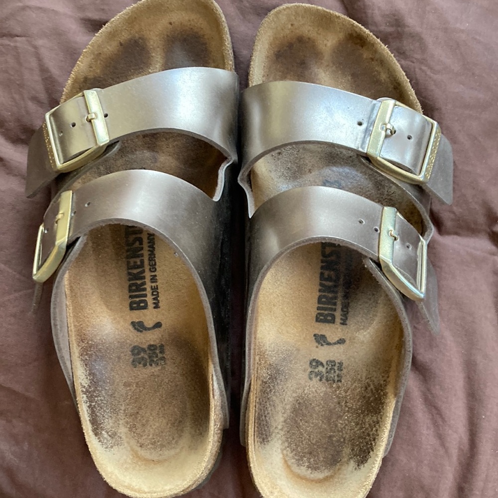 Birkenstock Gold Sandals size 39
